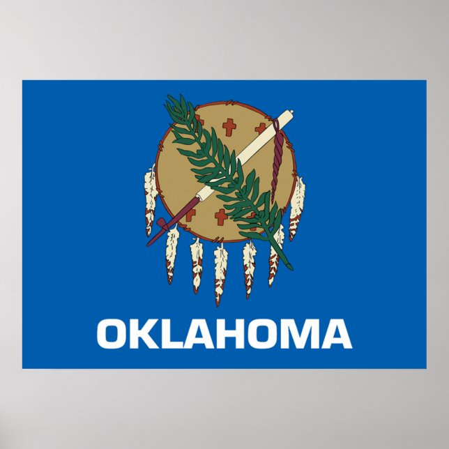 Poster bandeira de Oklahoma (Frente)