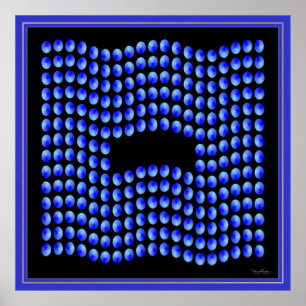 Pôster Bandeira de ondulação das gotas