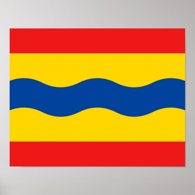 Poster Bandeira de Overijssel (Frente)