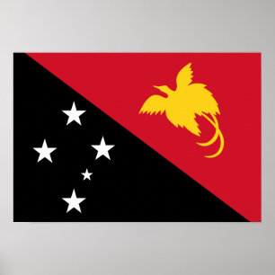 Pôster Bandeira de Papuá-Nova Guiné