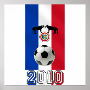 Pôster Bandeira de Paraguai 2010 de presentes da bola de