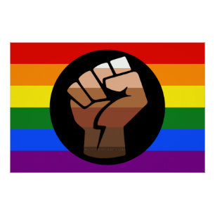 Pôster Bandeira de pessoas queer do SlipperyJoe punho erg