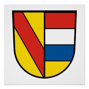 Pôster bandeira de Pforzheim cidade da Alemanha símbolo e