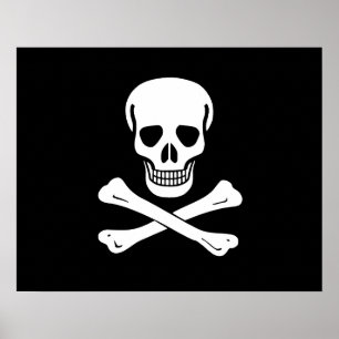 Poster Bandeira de pirata alegre de Roger
