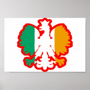 PÔSTER BANDEIRA DE POLISH/IRISH