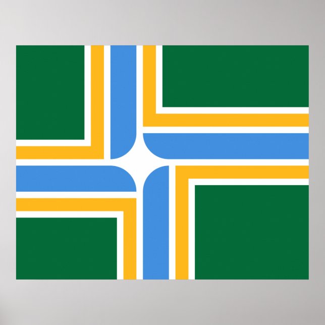 Poster Bandeira de Portland (Oregon) (Frente)