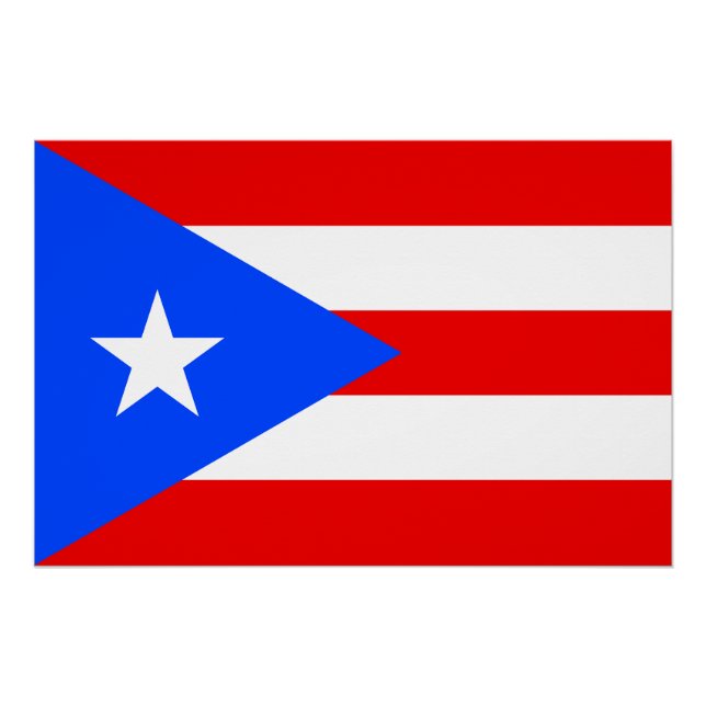 Pôster Bandeira de Porto Rico (Frente)