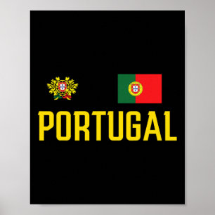 Poster Bandeira de Portugal Fã de Futebol Português Homen