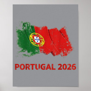 Poster Bandeira de Portugal Futebol Português Mundo