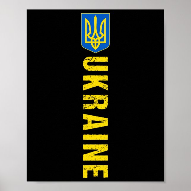Poster Bandeira de Presente da Ucrânia Ukraini Kiev Ucran (Frente)