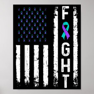 Poster Bandeira de Prevenção ao Suicídio Lute Contra a Sa