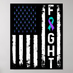 Poster Bandeira de Prevenção ao Suicídio Masculino Lute C