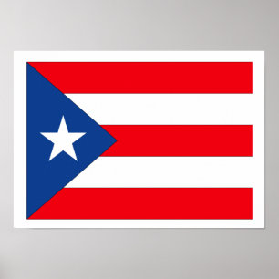 Pôster Bandeira de Puerto Rico