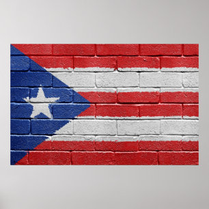 Pôster Bandeira de Puerto Rico