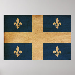 Poster Bandeira de Quebeque