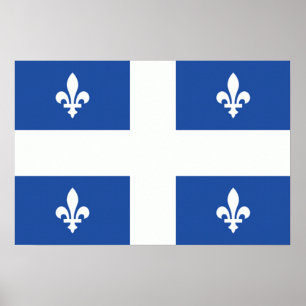 Pôster Bandeira de Quebeque