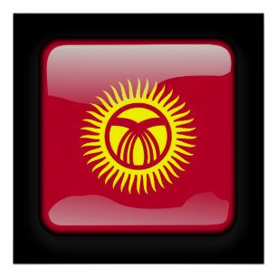 Pôster Bandeira de Quirguistão