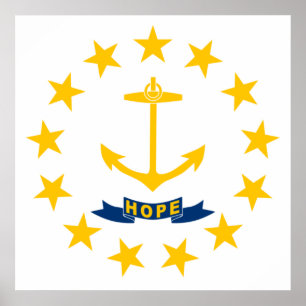 Poster Bandeira de Rhode Island (Estado dos EUA)