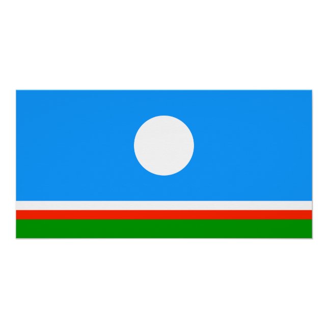 Pôster Bandeira de Sakha (Frente)