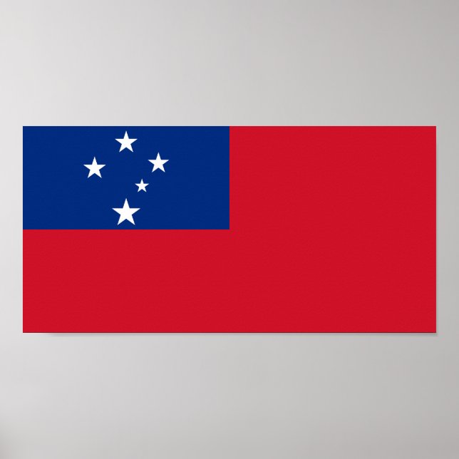 Poster Bandeira de Samoa (Frente)