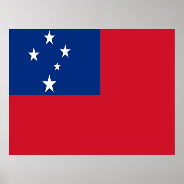 Poster Bandeira de Samoa (Frente)