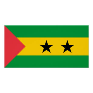 Pôster Bandeira de São Tomé e Príncipe