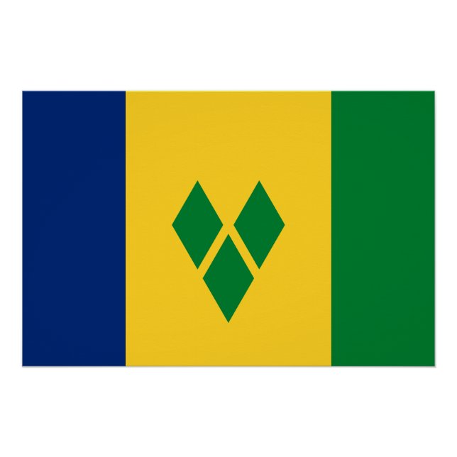 Pôster Bandeira de São Vicente (Frente)