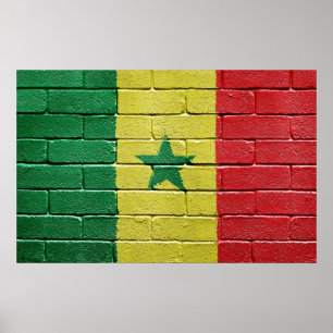 Pôster Bandeira de Senegal