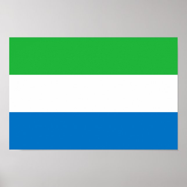 Poster Bandeira de Serra Leoa (Frente)