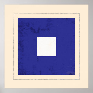 Pôster Bandeira de sinal náutica da letra "P"