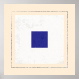 Pôster Bandeira de sinal náutica da letra "S"