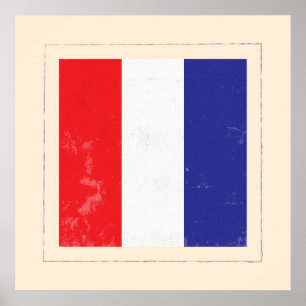 Pôster Bandeira de sinal náutica da letra "T"