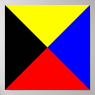 Poster Bandeira de Sinalização Marítima Zulu ICS
