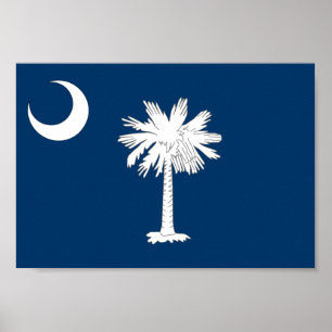 Pôster Bandeira de South Carolina