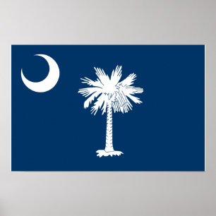Pôster Bandeira de South Carolina