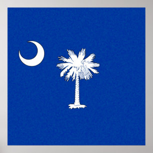 POSTER BANDEIRA DE SOUTH CAROLINA