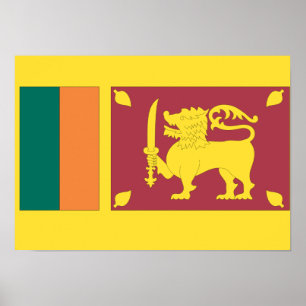 Poster Bandeira de Sri Lanka