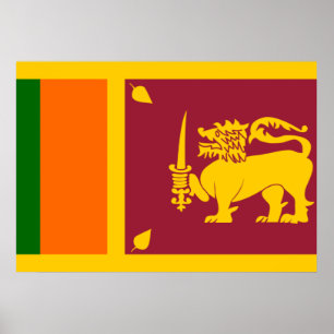 Pôster Bandeira de Sri Lanka