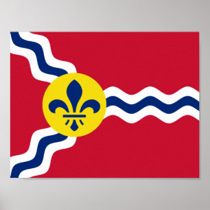 Pôster Bandeira de St Louis, Missouri