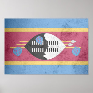 Pôster Bandeira de Suazilândia