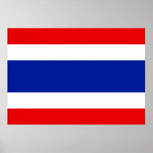 Pôster Bandeira de Tailândia