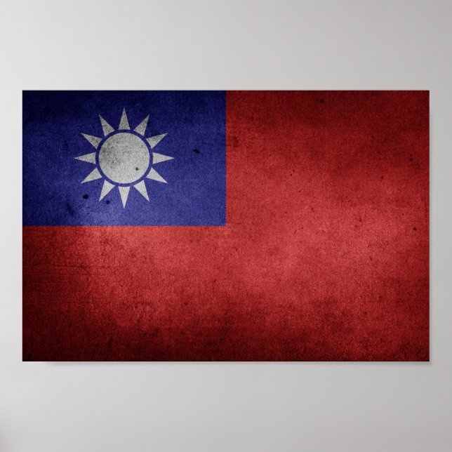 Poster Bandeira de Taiwan (Frente)