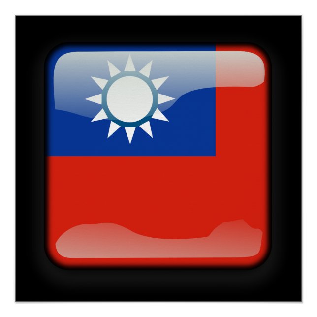 Pôster Bandeira de Taiwan (Frente)