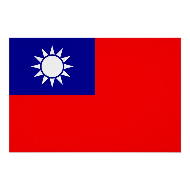 Pôster Bandeira de Taiwan (Frente)
