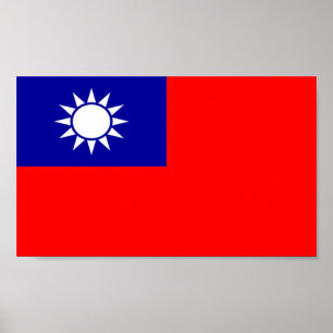 Pôster Bandeira de Taiwan