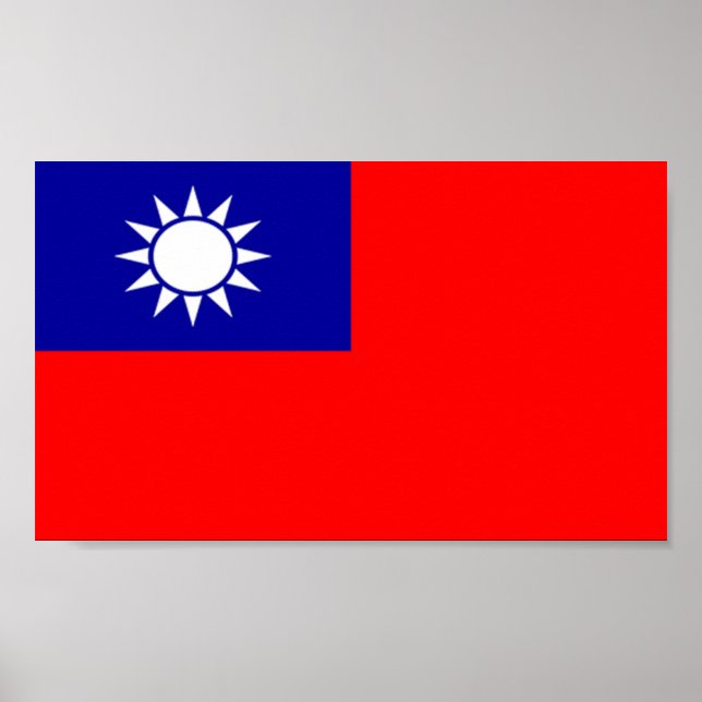 Pôster Bandeira de Taiwan (Frente)