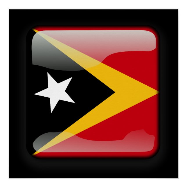 Pôster Bandeira de Timor-Leste (Frente)