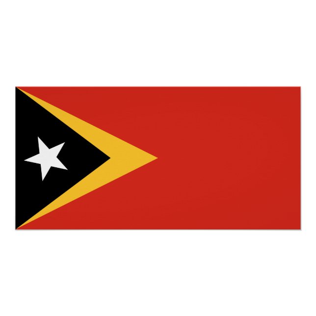 Pôster Bandeira de Timor Leste (Frente)