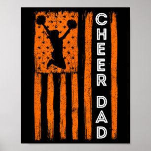 Poster Bandeira de Torcida Universitária Laranja Cheer Da