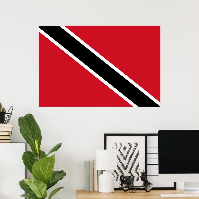 Poster Bandeira de Trinidad e Tobago (Escritório em casa)